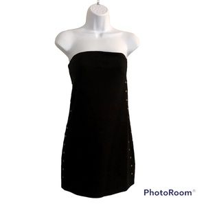H&M Studded Black Strapless Mini Dress